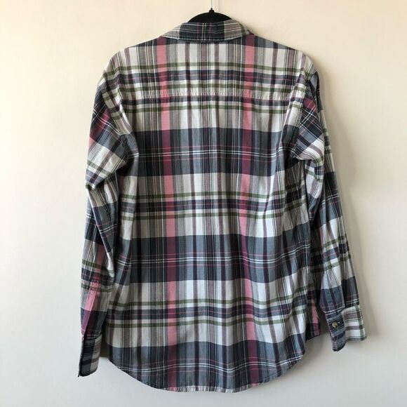 Nwot-“Tna” Plaid Light Button Down Shirt - Picture 2 of 6